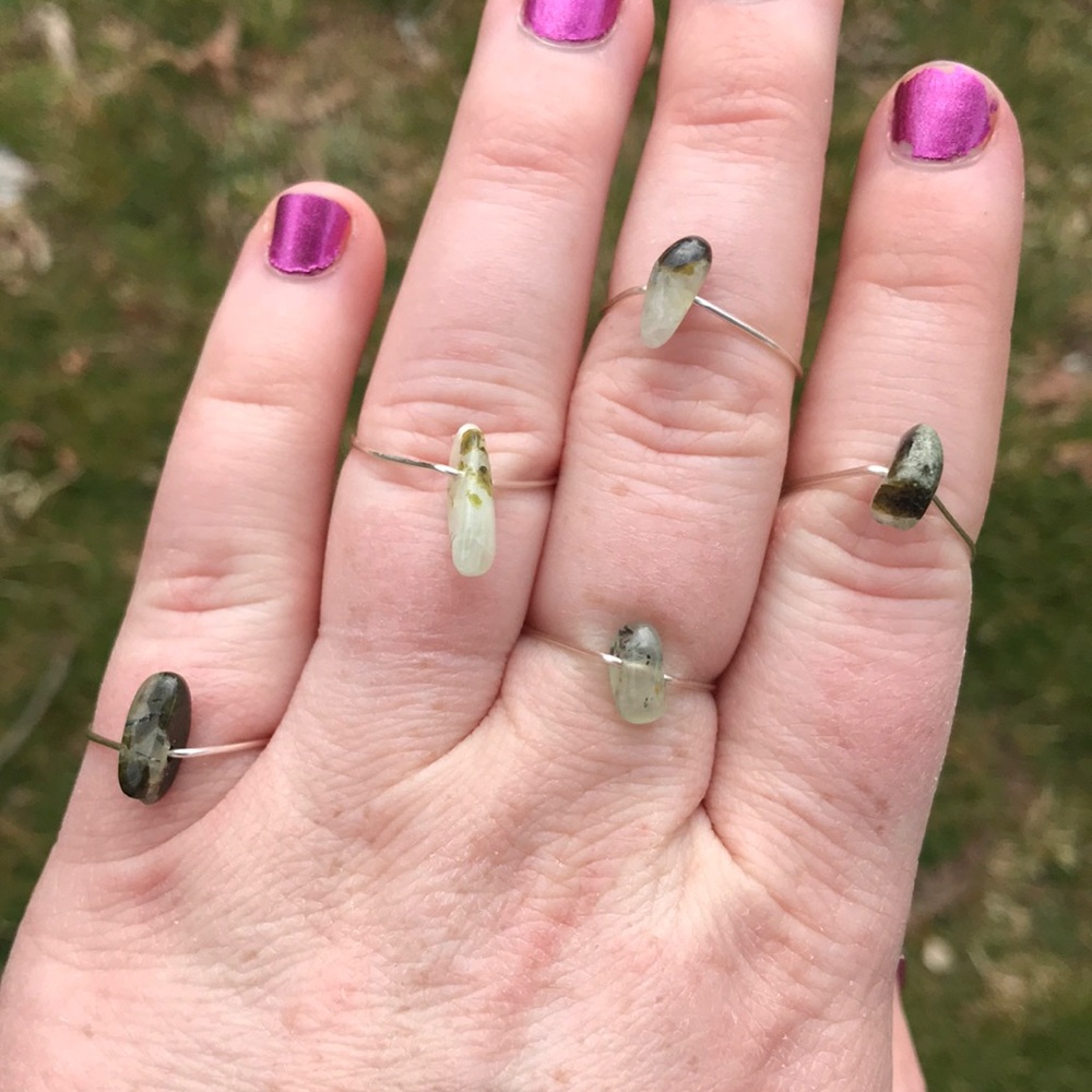 Green garnet ring
